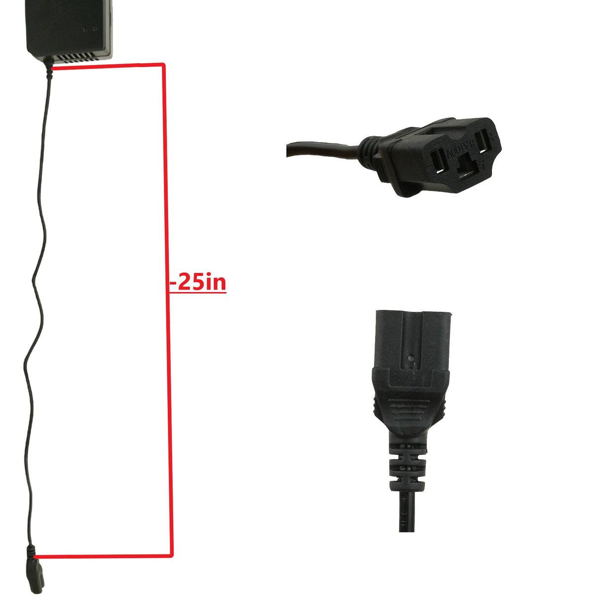 42V 2A Universal Scooter Battery Charger with 3 Prong Fast Smart Plug 36V Electric Lithium Battery for The-wheel Self-Balancing Electric Unicycle Scooter - Model YH-100W-42V2A