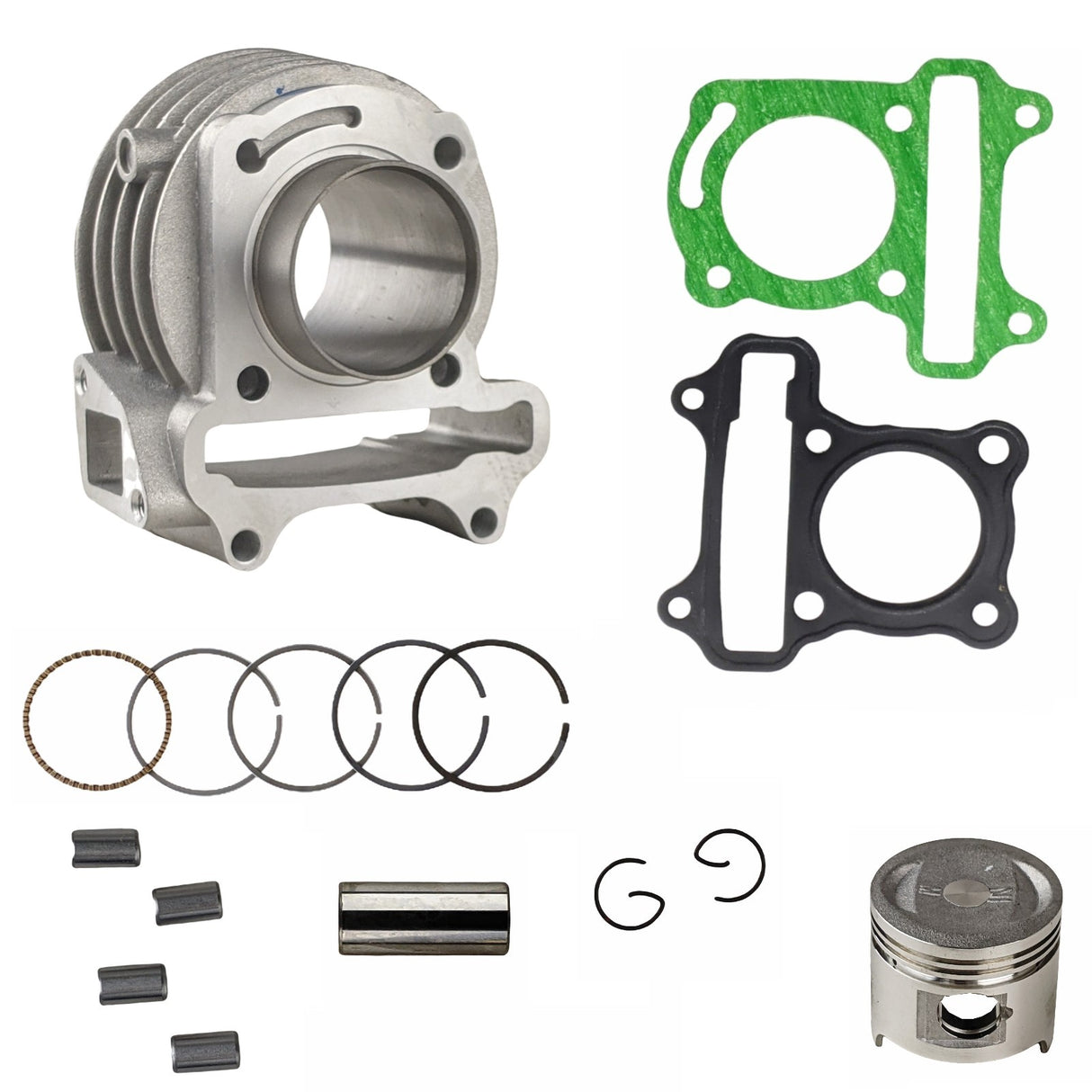 48mm Big Bore Cylinder Kit with Piston Rings & Gasket Set Compatible with GY6 50cc 139QMB 4-Stroke Engines