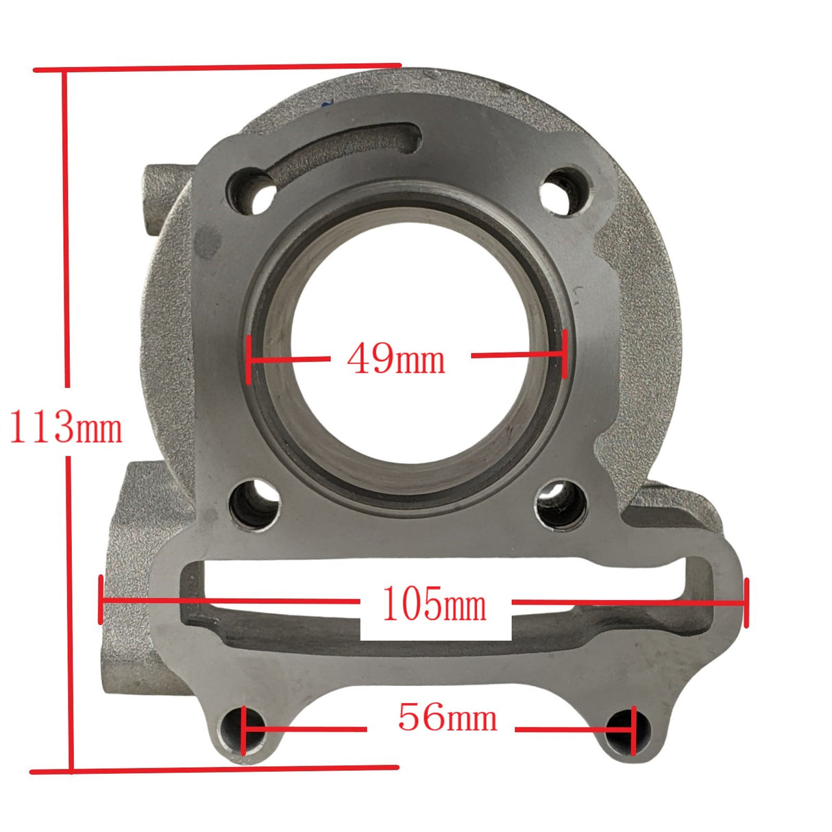 48mm Big Bore Cylinder Kit with Piston Rings & Gasket Set Compatible with GY6 50cc 139QMB 4-Stroke Engines