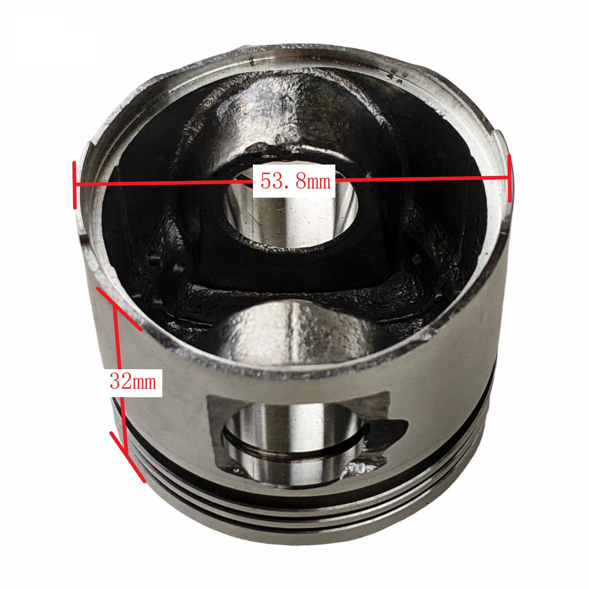 54mm Bore Cylinder Rebuild Kit with Piston Rings Gaskets Pin Compatible with 125cc 4-Stroke Chinese Engines