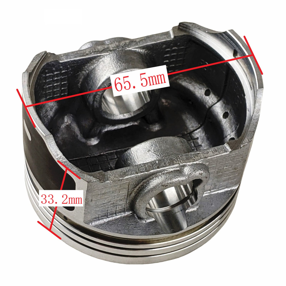 Cylinder, Piston, Rings, Wrist Pin, Clips, Gaskets Kit for Jonway GTX 250 EFI - Manual 6 Speed Motorcycle