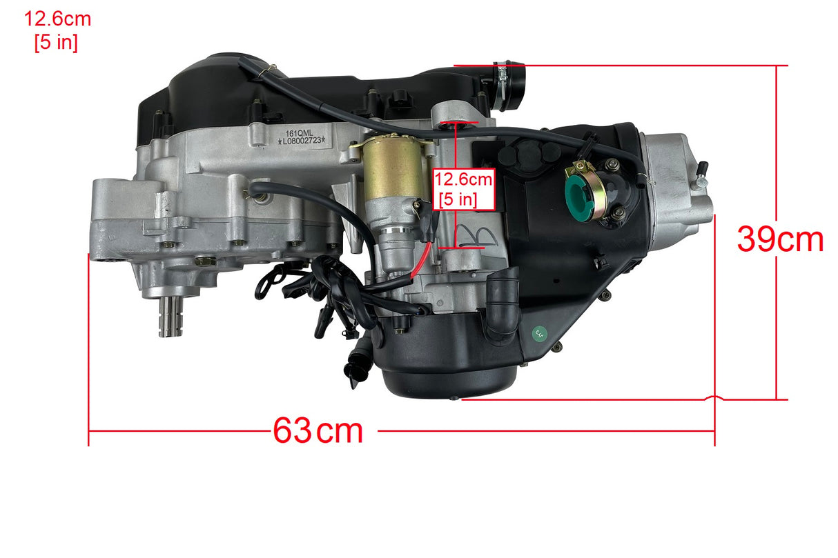 170cc GY6 Engine with Built-In-Reverse Gear ATV Go-Kart 170 Motor 4-Stroke Auto K-Block