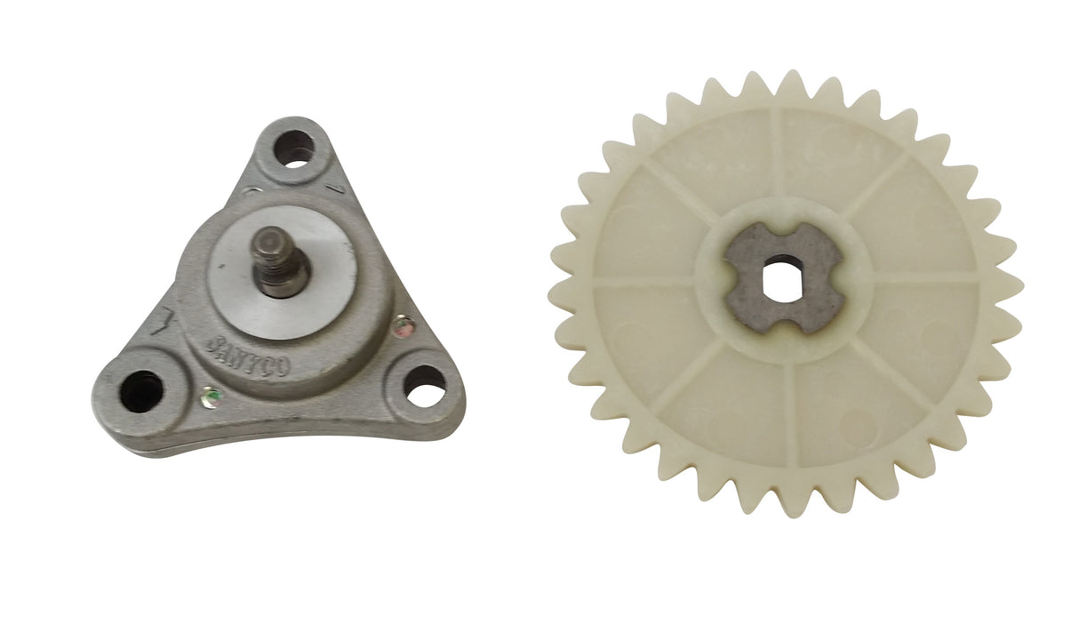 ENGN-0704 - GY6 50cc 139QMB 139QMA oil pump assy with sprocket for Chinese gas scooter moped