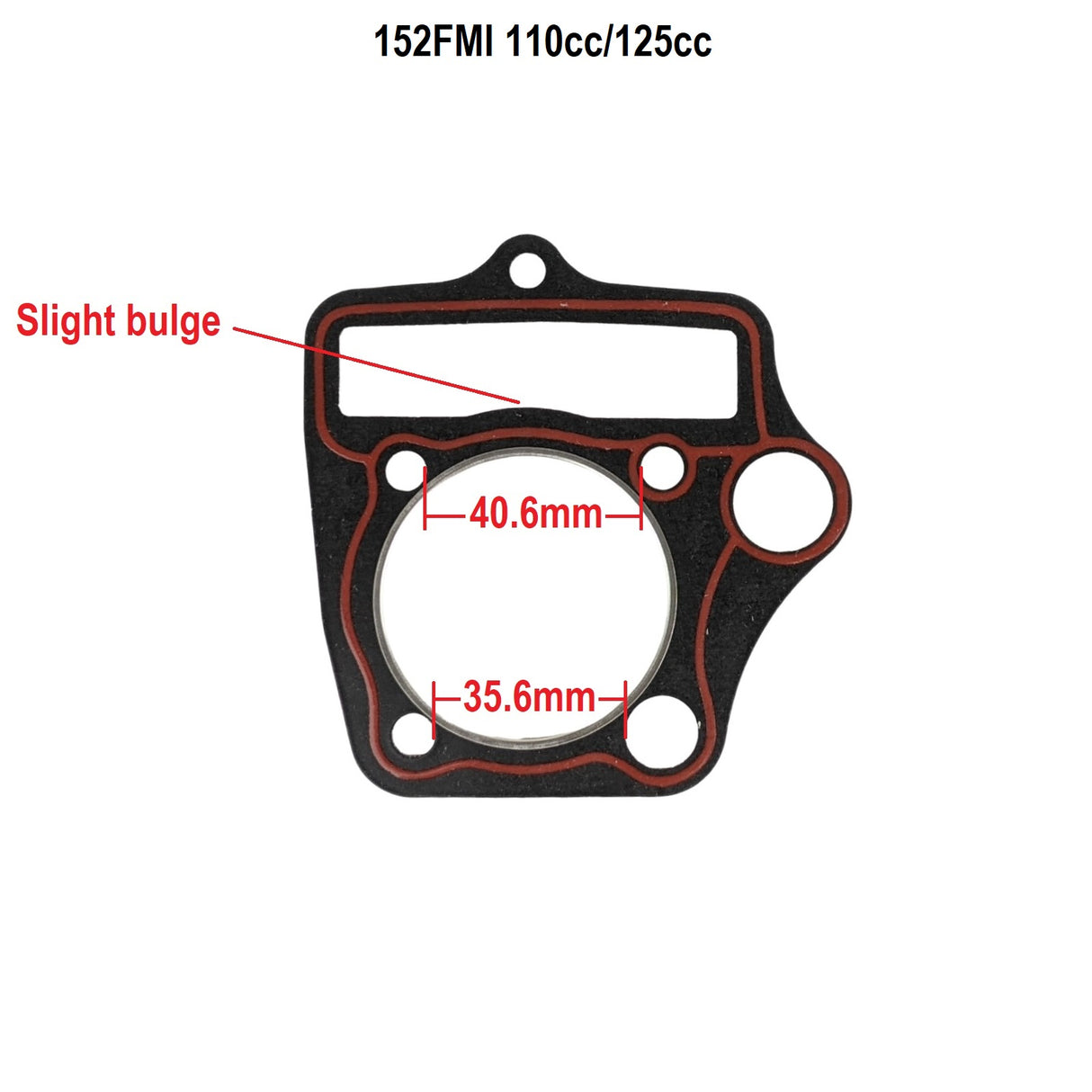 Cylinder Head Gasket Set for 125cc ATVs, ATC125 CRF125 XR125R CT125 Dirt Bikes, Pit Bikes, Quad Bikes 4 Stroke Horizontal Engines - Engine Code 152FMH D7-12E