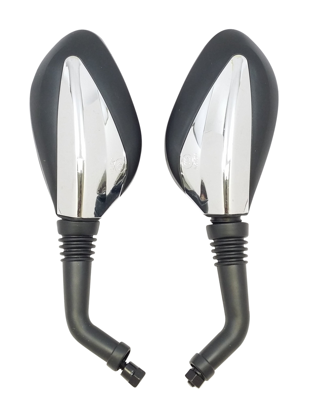 Mirrors, 8mm, CHROME, Set of 2, Scooter