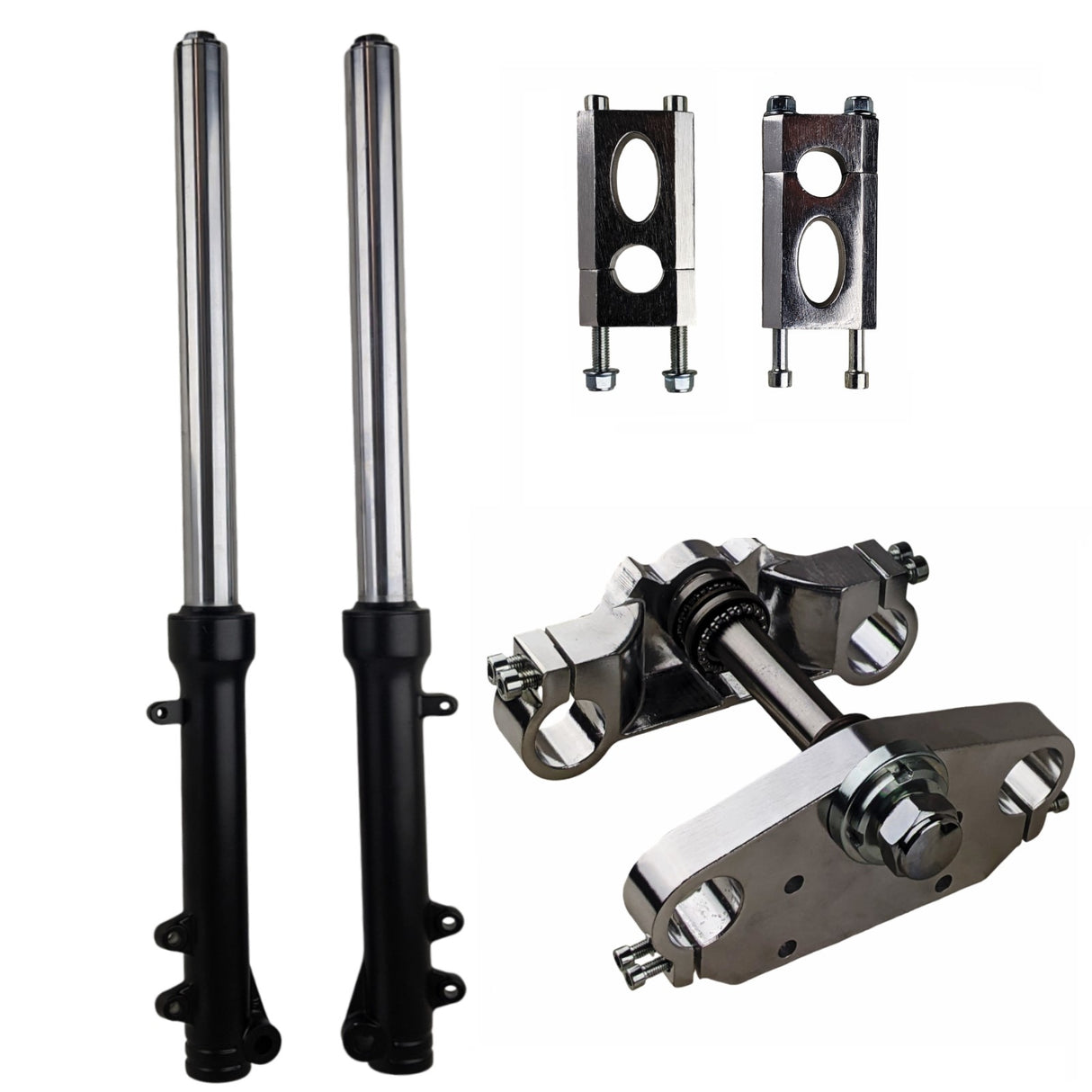 Front End Fork Shock Forks Triple Tree Clamp Pit Bike SSR 70cc 110 125cc Apollo