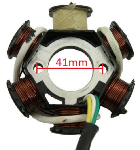 Stator Magneto 6-Coil 5-Wire for GY6 50cc-110cc Go Karts - Version DY100-6