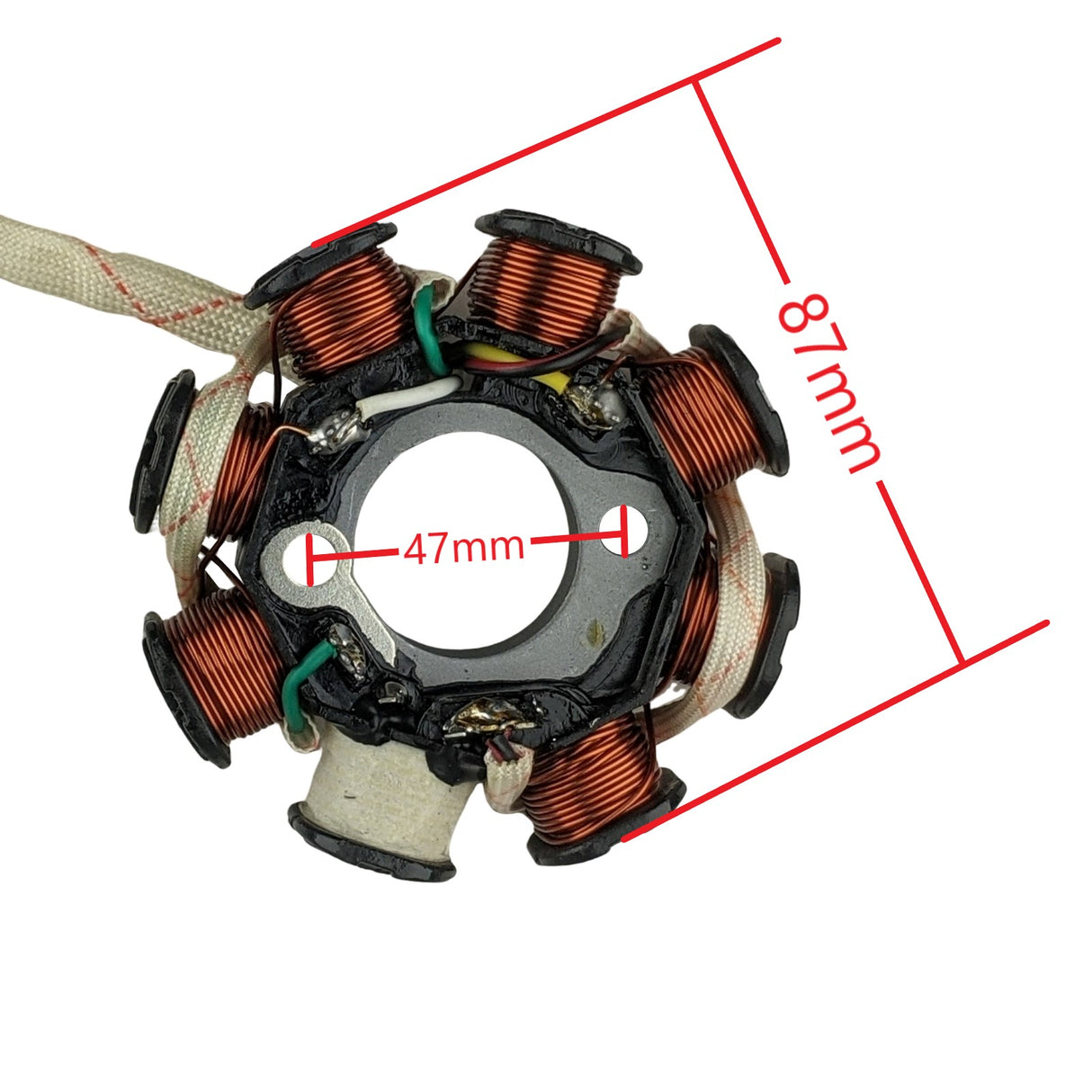 Stator Magneto - 8 Coil 5 Wire - GY6 Motorcycle Scooter 125cc 150cc