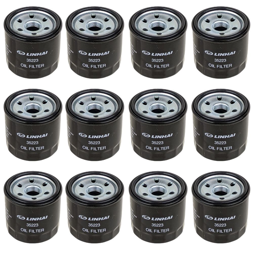 RedCap Genuine Oil Filter which Compatible for Linhai 500 & 550 ATVs, ATV 500-D, 500 ATV-D T3b, 500 ATV-D, M 550 EFI - Pack of 12