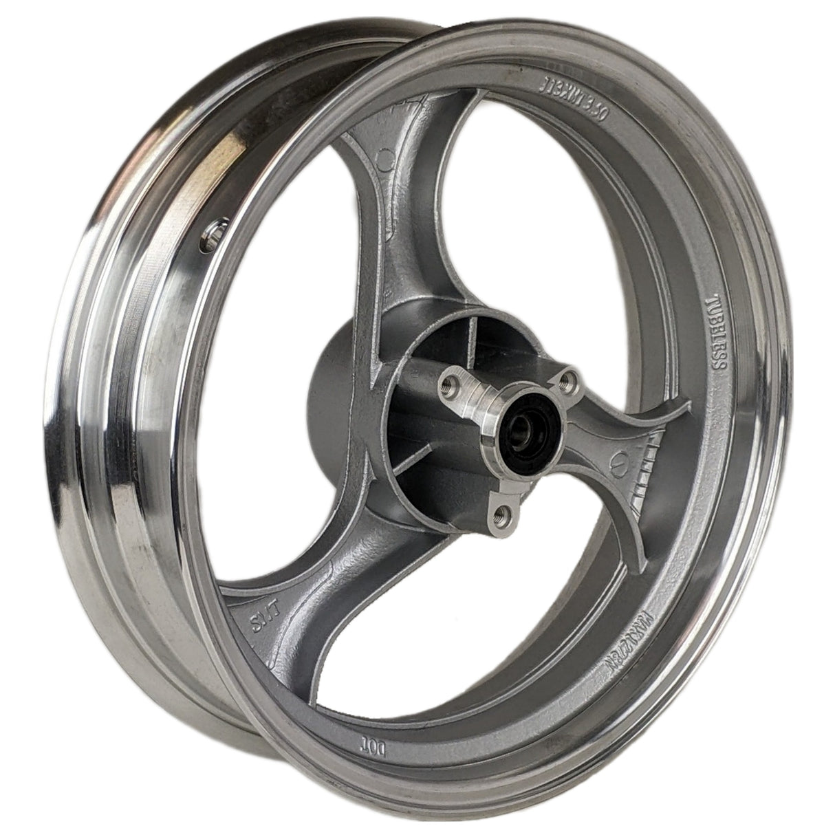 Front Wheel Rim - Tire Rim 13 Inch Mt3.50x13 for Gy6 Scooters - Sleek Black Aluminum Rims 5 Spoke Design for Improved Performance and Style