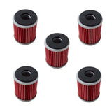 Oil Filter - Yamaha YZ250F YBR250 YZ450F WR250F WR450F YFM250R YFZ450X YZ250F Replace HF140 KN140 (5 Packs)