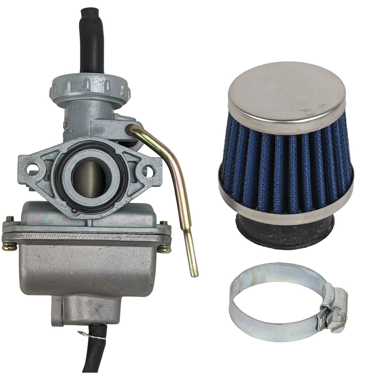 RedCap 16mm Carburetor PZ16 Carb with Air Filter Suitable for 50cc, 70cc, 90cc, 110cc, Honda, Kawasaki, Kazuma TaoTao Sunl Roketa - Pit Dirt Bike, Go Kart  - Version CRF50