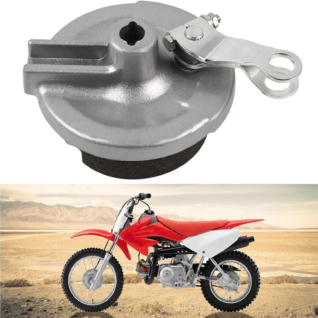 RedCap's 1 Pair 10'' Dirt Pit Bike Rear Wheel Drum Brake Shoe System Set for 70-110CC CRF50 - Enhanced Control and Safety