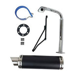 FixRightPro High Performance Exhaust System Muffler for GY6 50cc Scooter Moped TaoTao Jonway Kymco 139QMB Black (Kit)