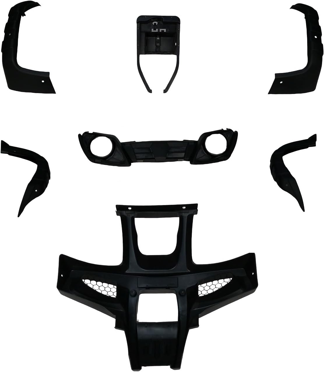 RedCap ATV Plastic Body Assembly Suitable for Coolster 3150, 3150DX, 3150DX-2, 3175U, TaoTao Bull 150cc, Bull 200cc, Rhino 250cc, Vitacci 125cc ATV Model - Crafted with Durable Material (Black)
