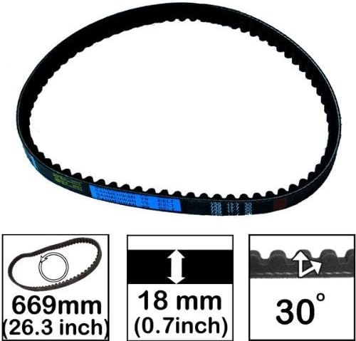 Clutch Variator 669-18-30 Belt Set - 50cc GY6 Scooter Engine