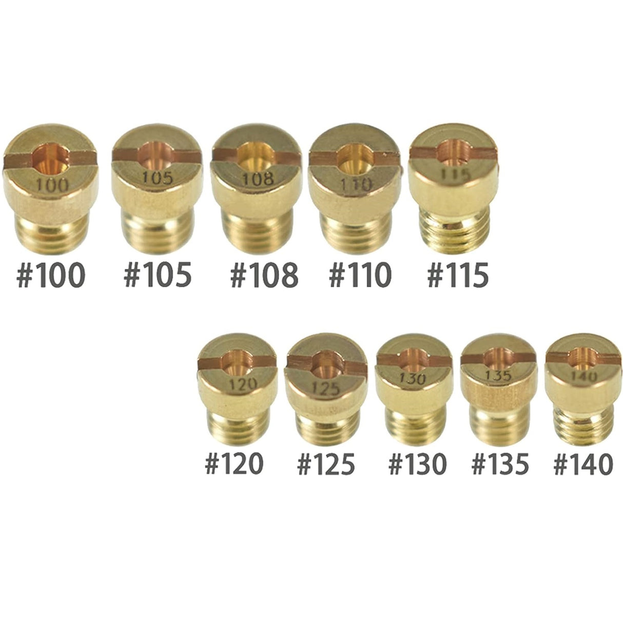 RedCap Set of 10 CVK Carburetor Main Jets Included (100-105-108-110-115-120-125-130-135-140) for 125cc, 150cc GY6 PD24 Carburetor Chinese Made Scooter Mopeds Engine Motor Carb - Easy Installation