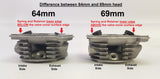 100cc Big Bore Head & Cylinder Kit, GY6 64mm