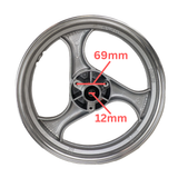 Front Wheel Rim - Tire Rim 13 Inch Mt3.50x13 for Gy6 Scooters - Sleek Black Aluminum Rims 5 Spoke Design for Improved Performance and Style