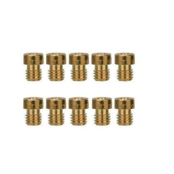 CVK Carburetor Main Jets, Set of 10 (100 to 140), for GY6 125cc-150cc PD24 Carburetors