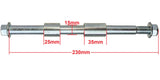 Axle Bolt 15mm x 230mm (9 In) with nut - Bushing 36mm & 22mm