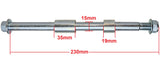 Axle Wheel Bolt 15mm 10" Dirt Pit Bike