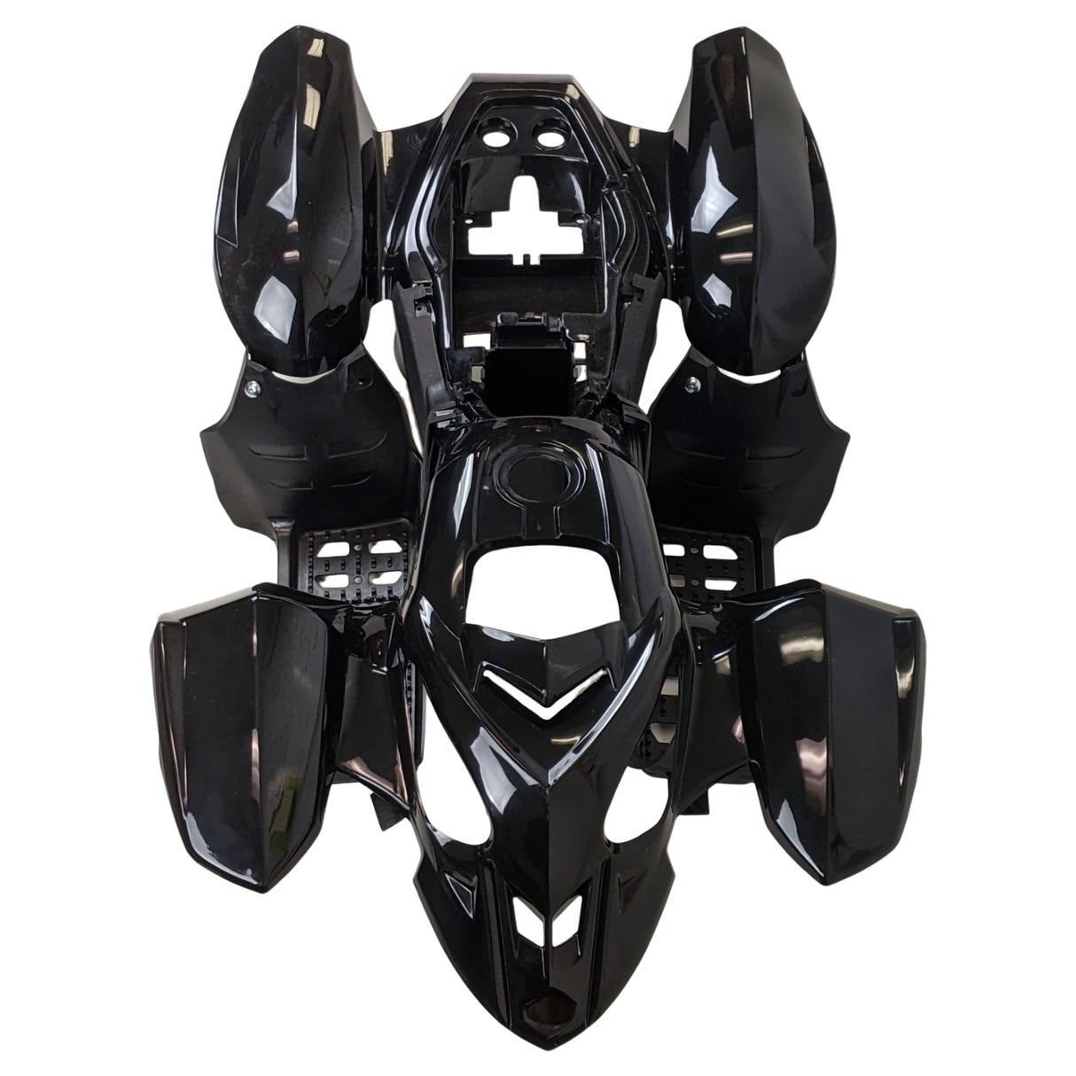 ATV Complete Plastic Body Fender Assembly for Panther 110PL, Coolster 3050B, TaoTao Ata110L Black Design