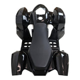ATV Body Fender Assembly with Seat for Panther 110PL, 125PL, Coolster 3050B, TaoTao ATA110L Peace & Mudcat 90cc-110cc Models (Sleek Black)