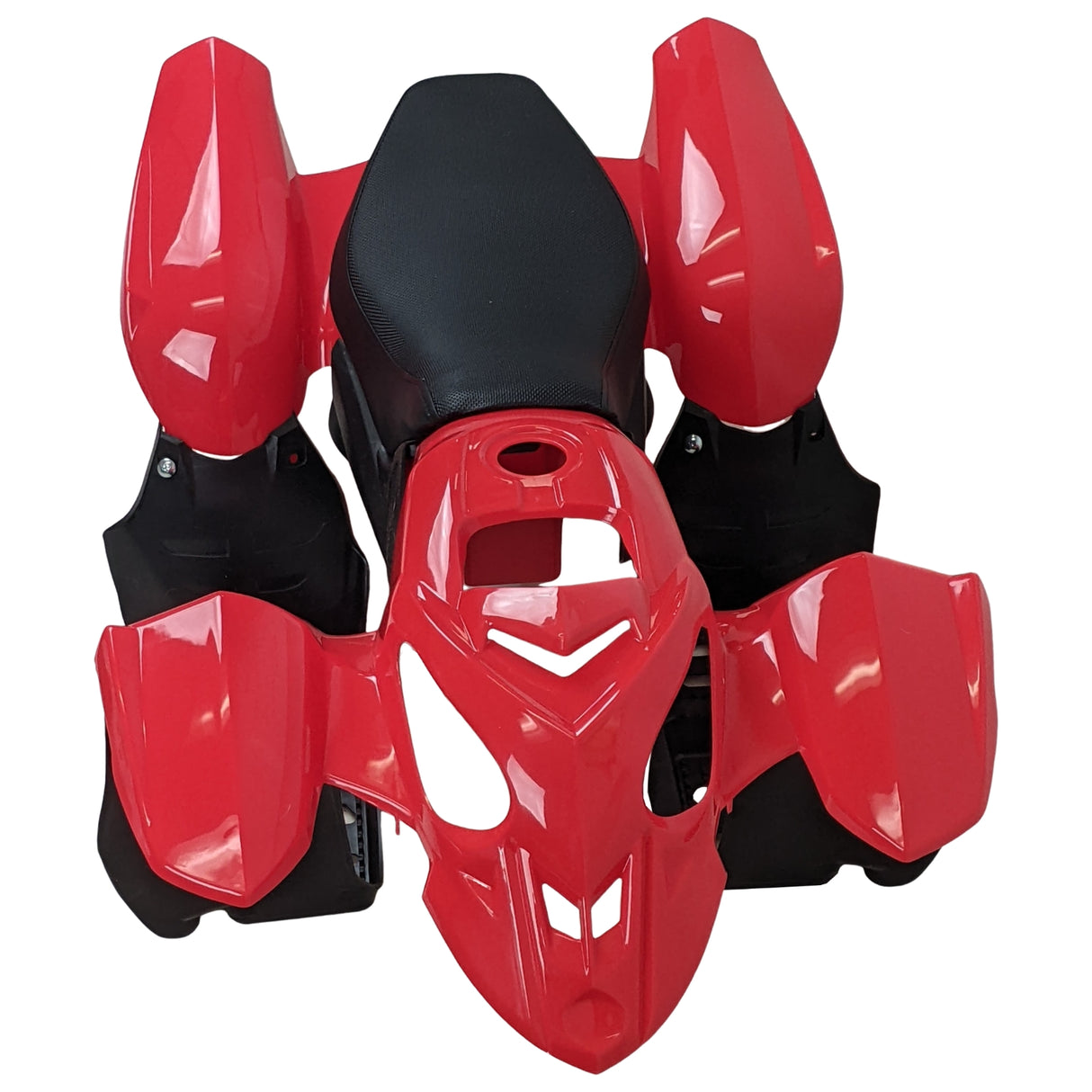 ATV Body Fender Assembly with Seat for Panther 110PL 125PL Coolster 3050B, TaoTao ATA110L (Red)