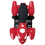 ATV Body Fender Assembly with Seat for Panther 110PL 125PL Coolster 3050B, TaoTao ATA110L (Red)