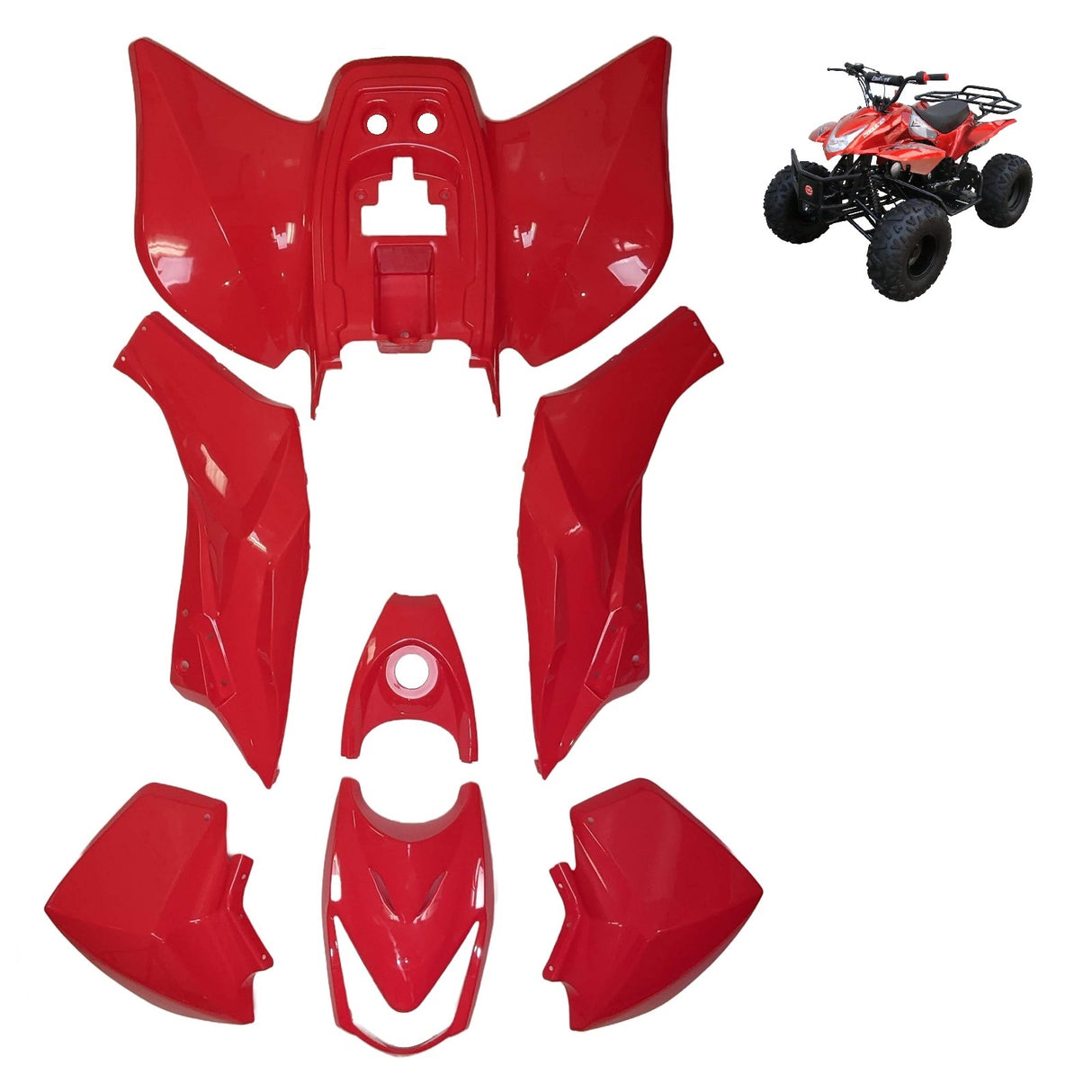 ATV Plastic Body Panels Fender Taotao ATA110H Coolster ATV-3125A 110cc 125cc -RED