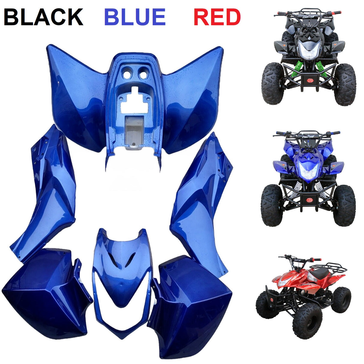 ATV Plastic Body Panels Fender Taotao ATA110H Coolster ATV-3125A 110cc 125cc - BLUE