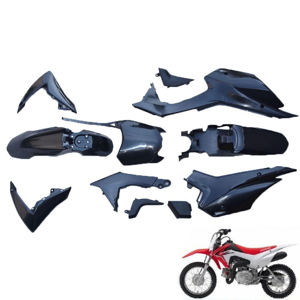 ABS Plastic Body Fairing Kit Set Black for HONDA CRF110F 2013-2018 Pit Dirt Bike