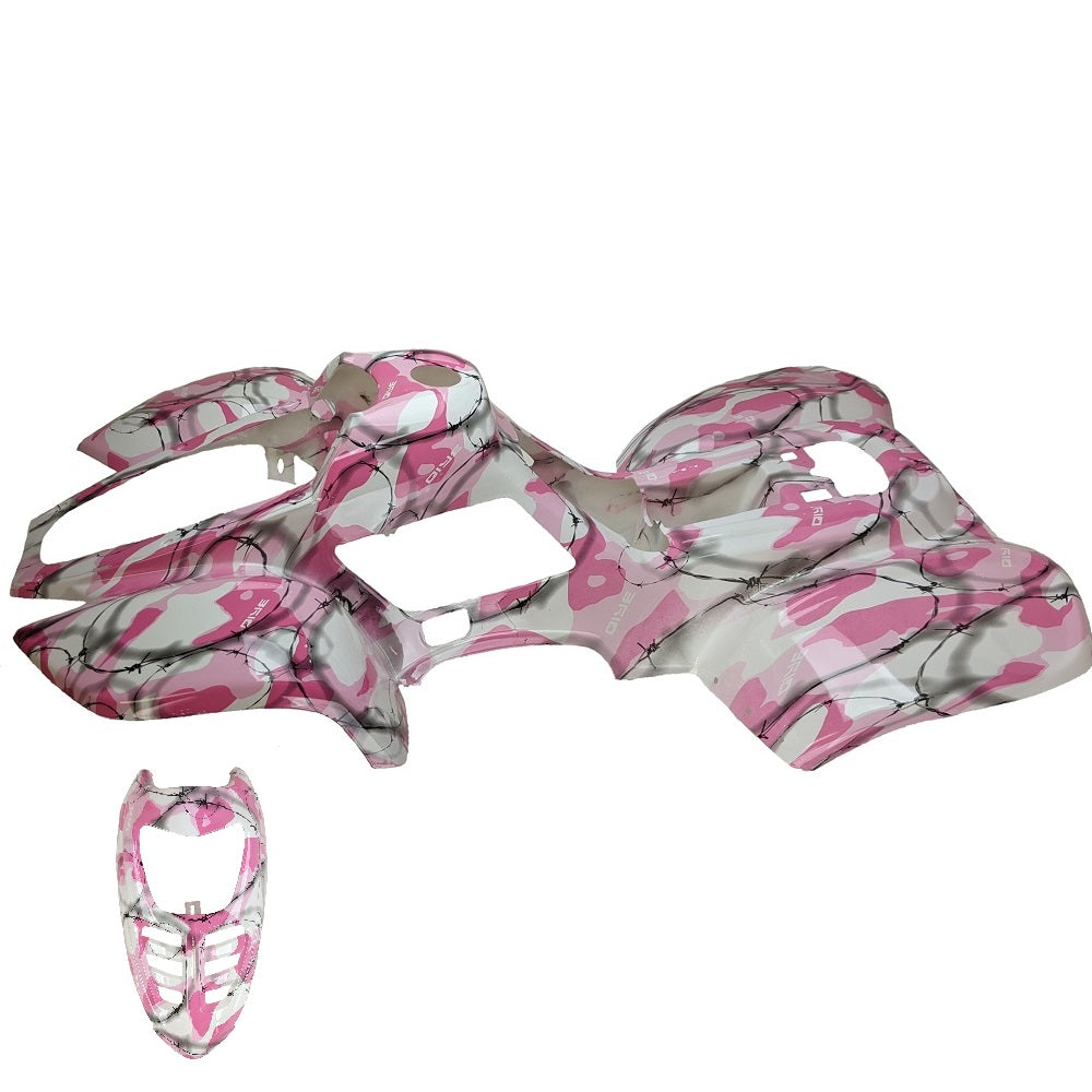 ATV Body Fender Kit - Coolster 3050C 110cc - Pink Camo w/ Barb Wire