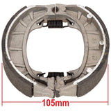 Brake Shoes 105mm Drum Pad for CRF70 TaoTao GY6 49cc 50cc Scooter Moped ATV Mini Bike CG125  6.5 Hp 196cc MB165 MB200 BT200X CT200U