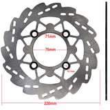 RedCap Replacement 220mm Brake Disc Front Rotor with 4-bolt pattern, Compatible with 110cc, 125cc, 150cc RFZ Apollo, SSR, Tao Models - Upgrade Your Dirt Bike Braking System