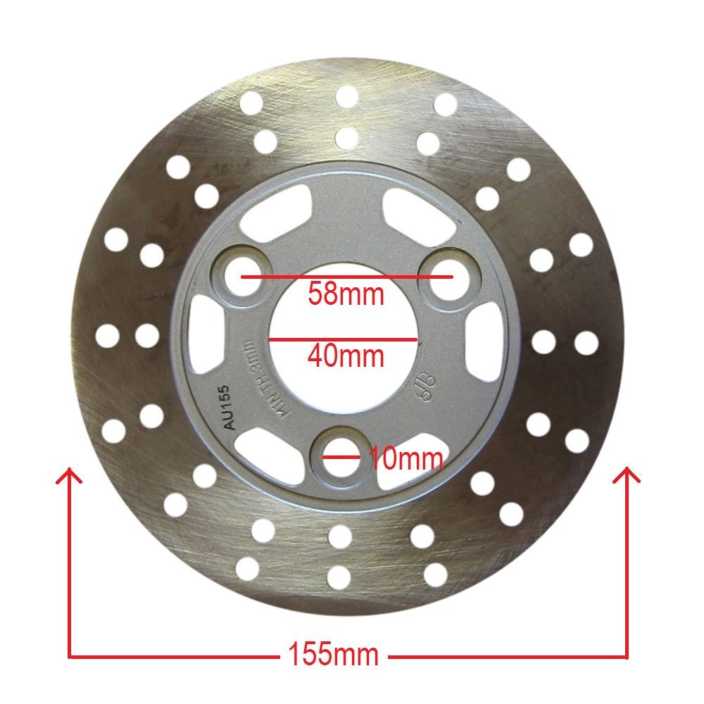 Brake Rotor Disc - 155mm - 3 Bolt - Version Silver 2