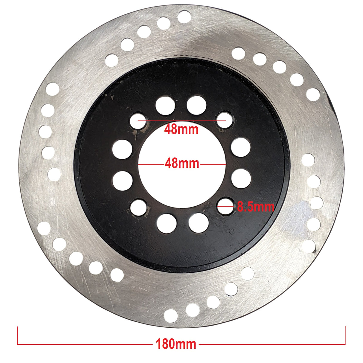 RedCap OEM 180mm Brake Disc Rotor with 4-Bolt Pattern Specifically Designed for 4-Stroke Tao Tao GK110 Go Kart, Fit for Chinese ATV Models