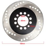 RedCap OEM 180mm Brake Disc Rotor with 4-Bolt Pattern Specifically Designed for 4-Stroke Tao Tao GK110 Go Kart, Fit for Chinese ATV Models