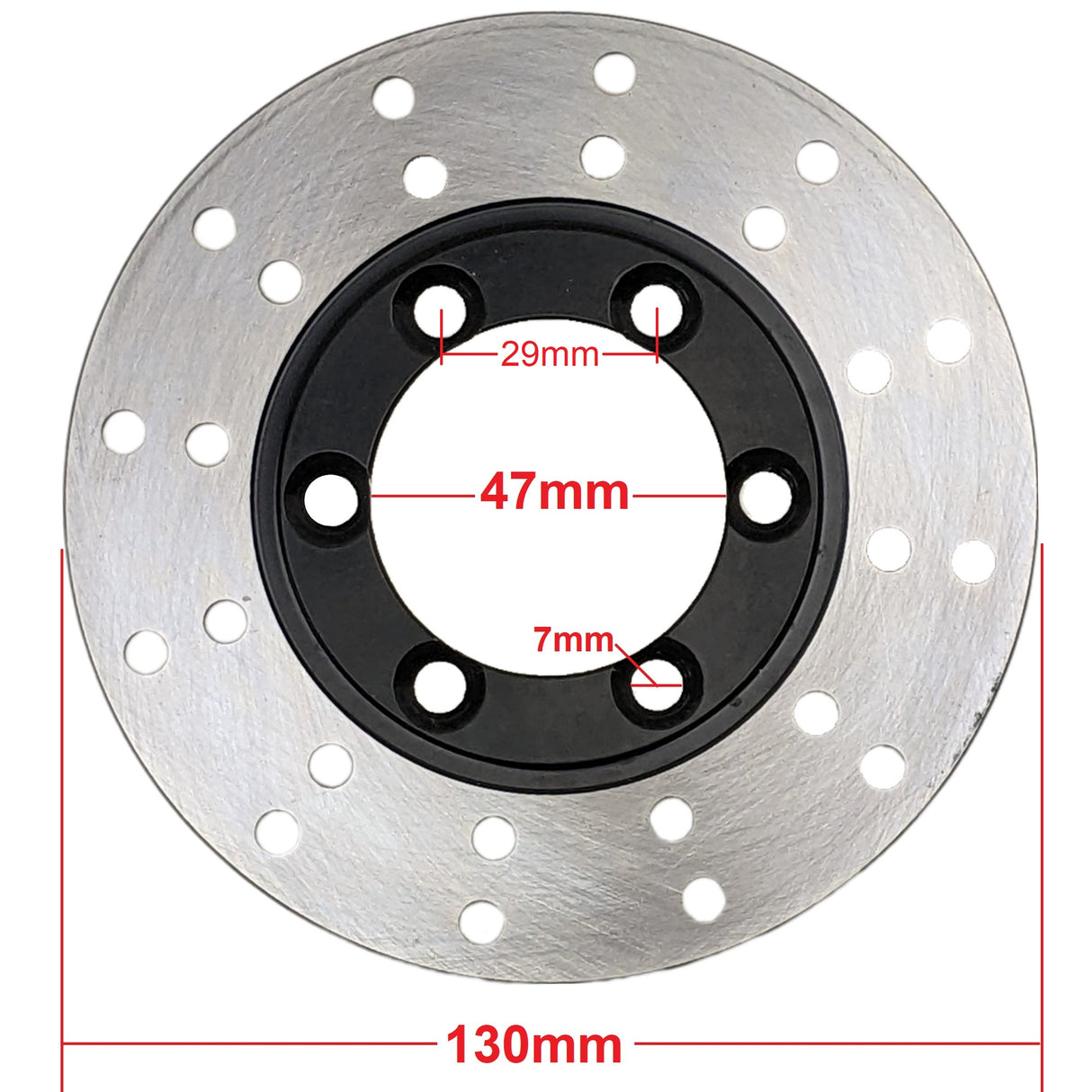 Brake Rotor Disc - OD: 130mm ID: 47mm - 6 Bolt - Spacing: 29mm - Go Kart