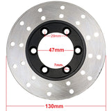 Brake Rotor Disc - OD: 130mm ID: 47mm - 6 Bolt - Spacing: 29mm - Go Kart
