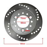 Brake Rotor Disc - OD: 185mm ID: 58mm - 3 Bolt - Scooter
