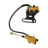 Rear Hydraulic Disc Brake Caliper Master Cylinder Kit Gold