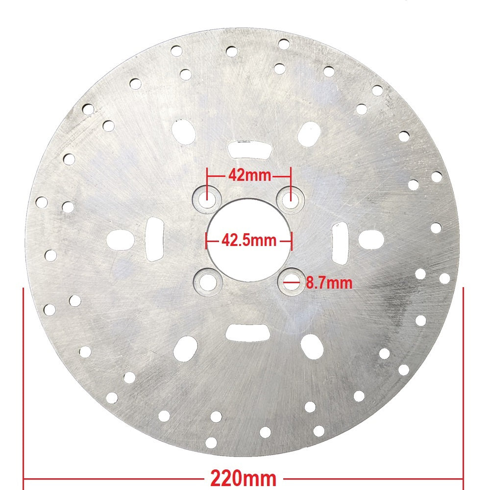 RedCap OEM 220mm Disc Brake Rotor with 4-Bolt Pattern Specifically Design for Jonway ATV Sport 200, Fit in Chinese ATV Models  - Upgrade Your ATV Braking System & Performance