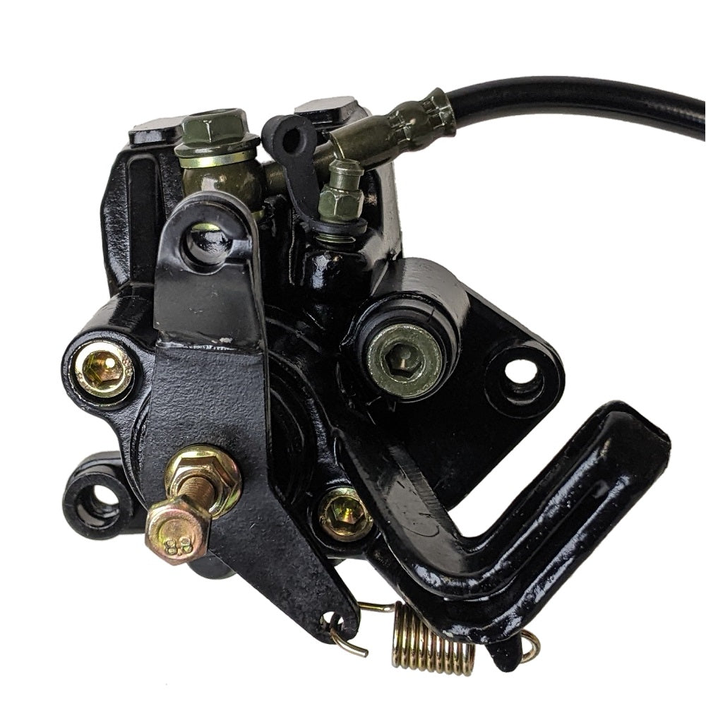 RedCap Rear Disc Brake Caliper with Master Cylinder Assembly Included, Pads, Brake Line Hose, Brake Fluid Reservoir for Jonway Sport 200cc Chinese ATV Models - Upgrade Your vehicle Braking System