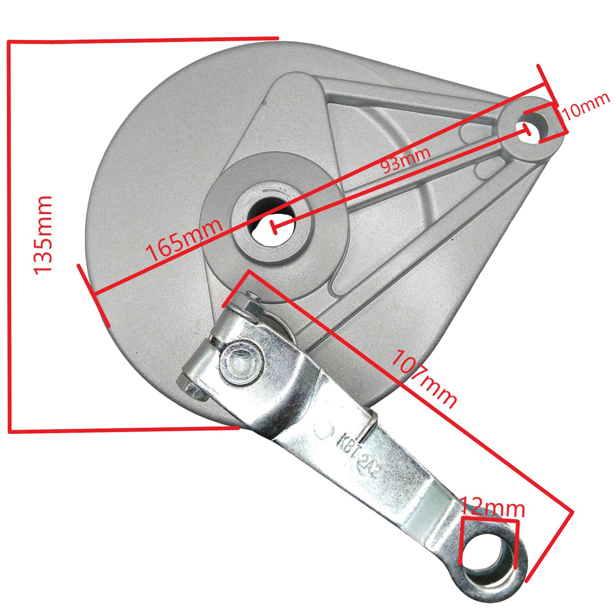 Rear Drum Brake Cover Shoe Kit with Chain Tensioner for Coleman CT200U BT200X CT200UEX Minibikes