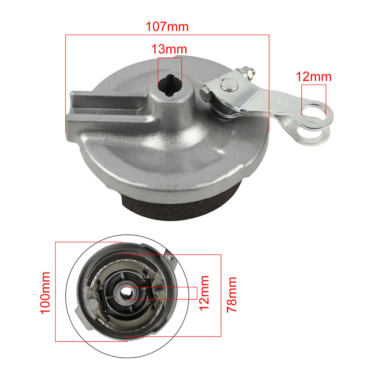 Wheel Rim - Rear - 10" x 1.60 - 12mm ID - Drum Brake - KLX110 KX65 CRF70