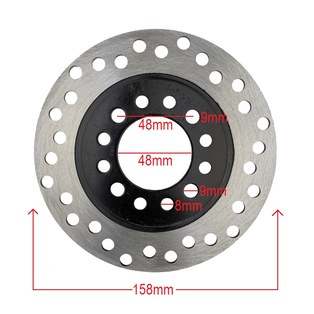 Brake Rotor Disc - 158mm 6-3/8" - 4 Bolt Pattern