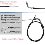 Throttle Cable 30" (76cm) - Expose Wire 3-3/4" (9.5mm) - Version ATV-50-110