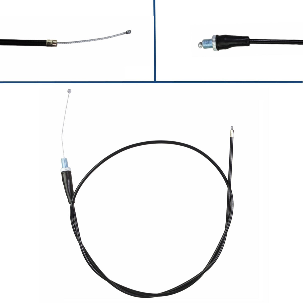 Throttle Cable, Straight, Dirt Bike - Sleeve Length: 51" - Exposed Wire Length: 4-3/8"